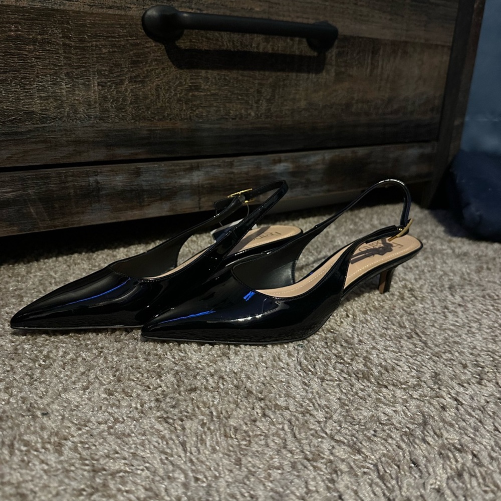 Elegant Black Slingback Heels